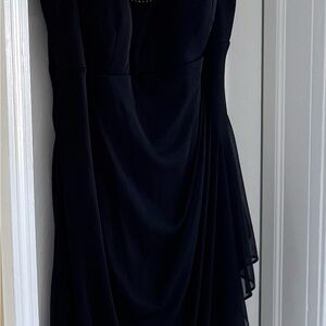Xscape navy Beaded Midi Dress